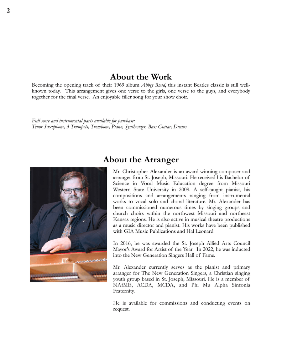 Come Together 4-Part scores gallery preview page 2
