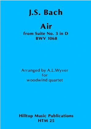 Book cover for Air from Suite No. 3 in D arr. woodwind quartet