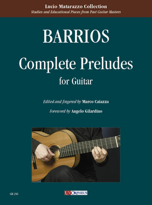 Book cover for Complete Preludes for Guitar. Foreword by Angelo Gilardino