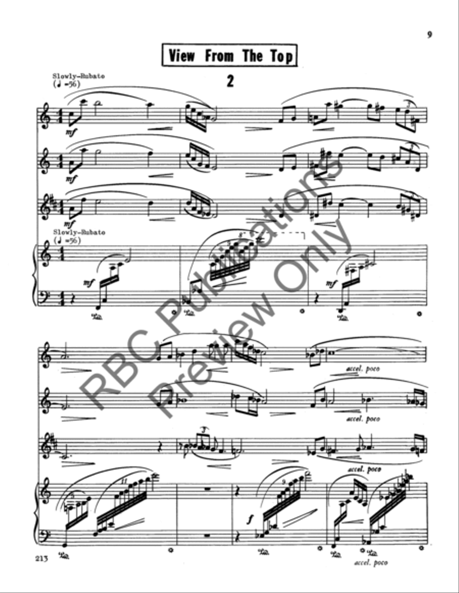 Mulholland Suite 2 Flutes/Clarinet Clarinet scores gallery preview page 10