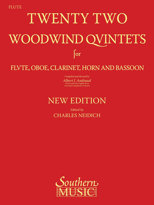 Book cover for 22 Woodwind Quintets – New Edition