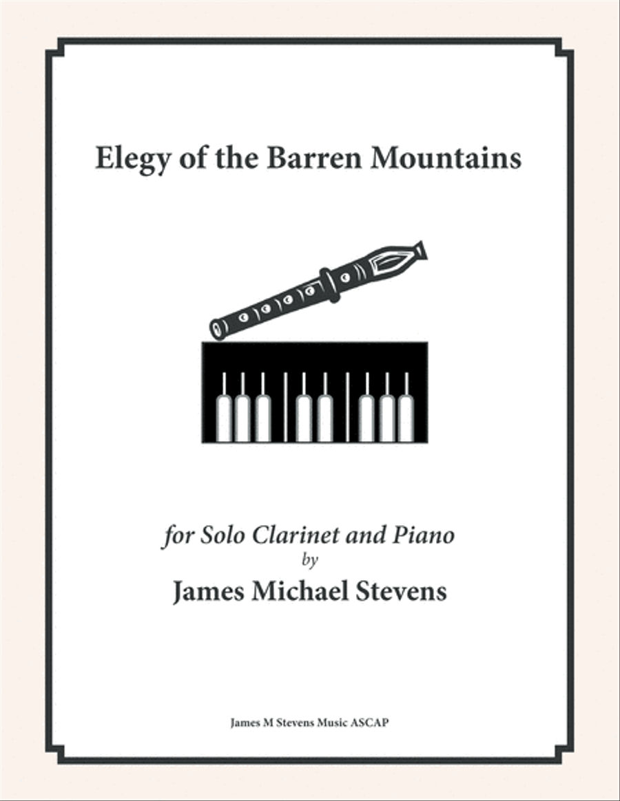 Elegy of the Barren Mountains - Clarinet & Piano Clarinet Solo scores gallery preview page 1