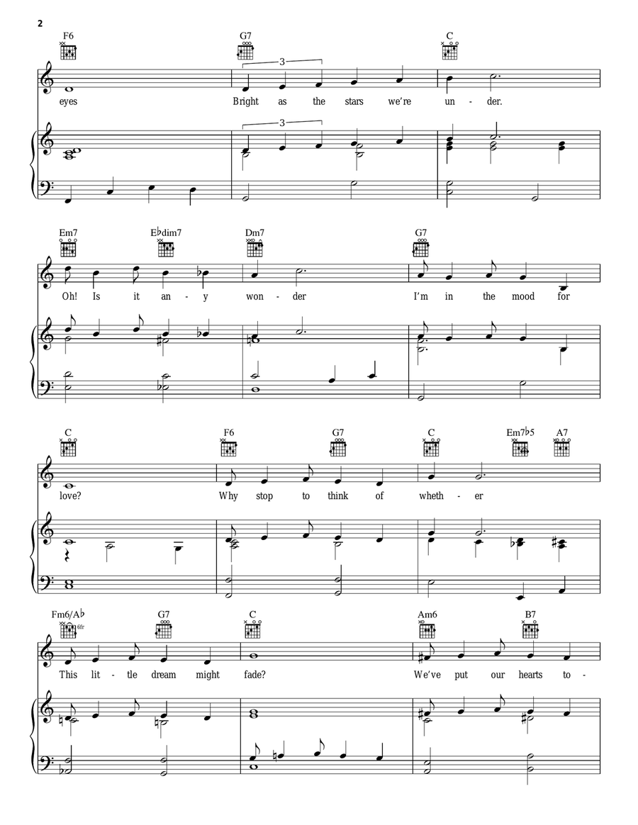 I'm In The Mood For Love Piano, Vocal, Guitar scores gallery preview page 2