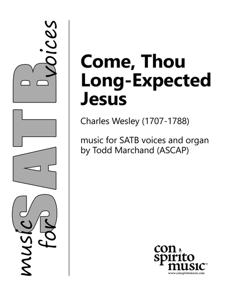 Come, Thou Long-Expected Jesus — SATB voices, organ image number null