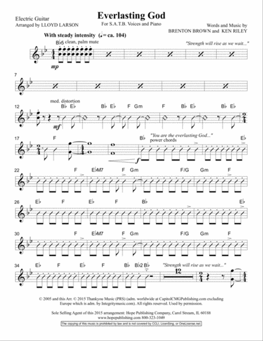 Everlasting God Everlasting God Guitar scores gallery preview page 2
