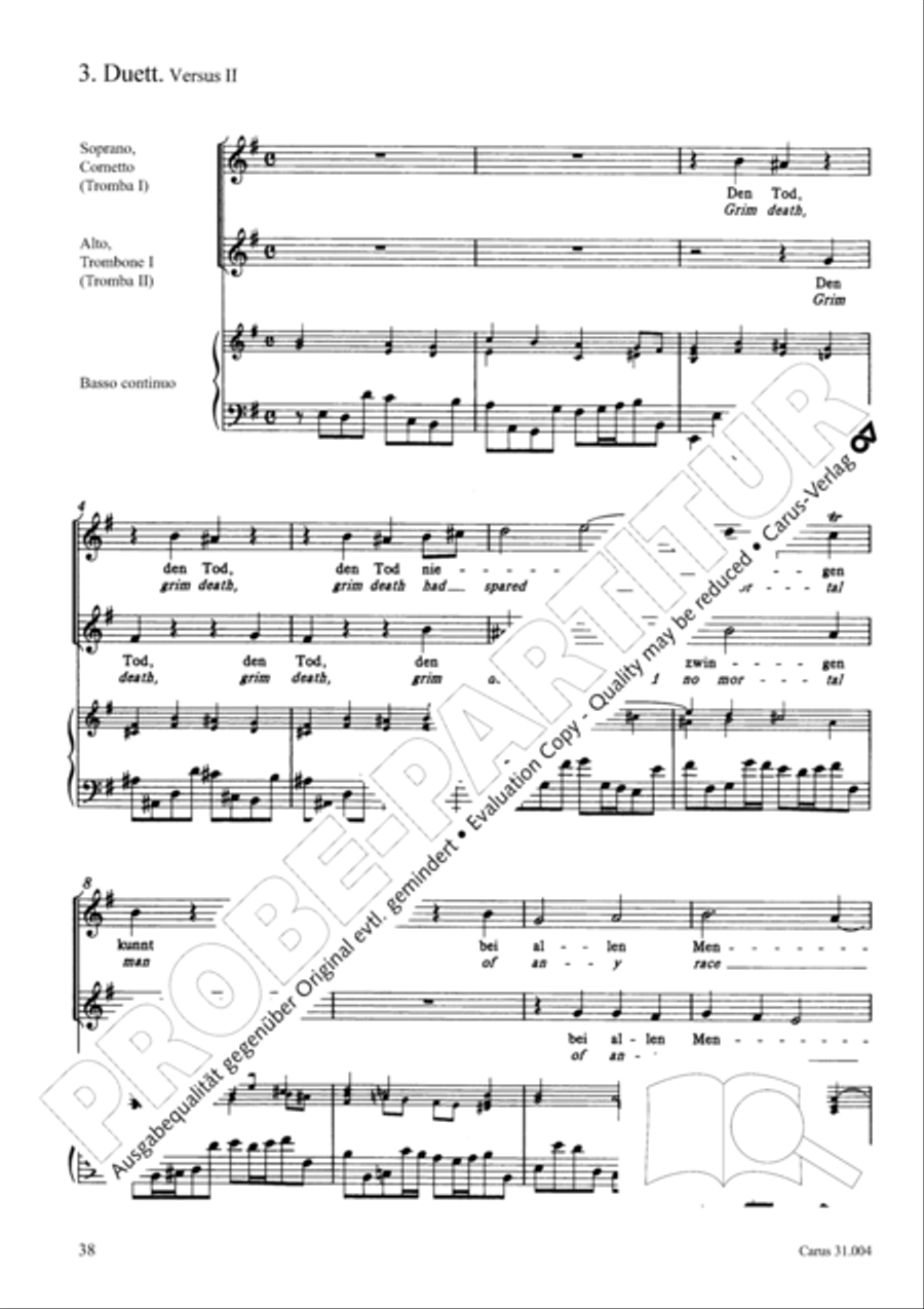 Christ lay in death's cold prison (Christ lag in Todesbanden) 4-Part scores gallery preview page 39