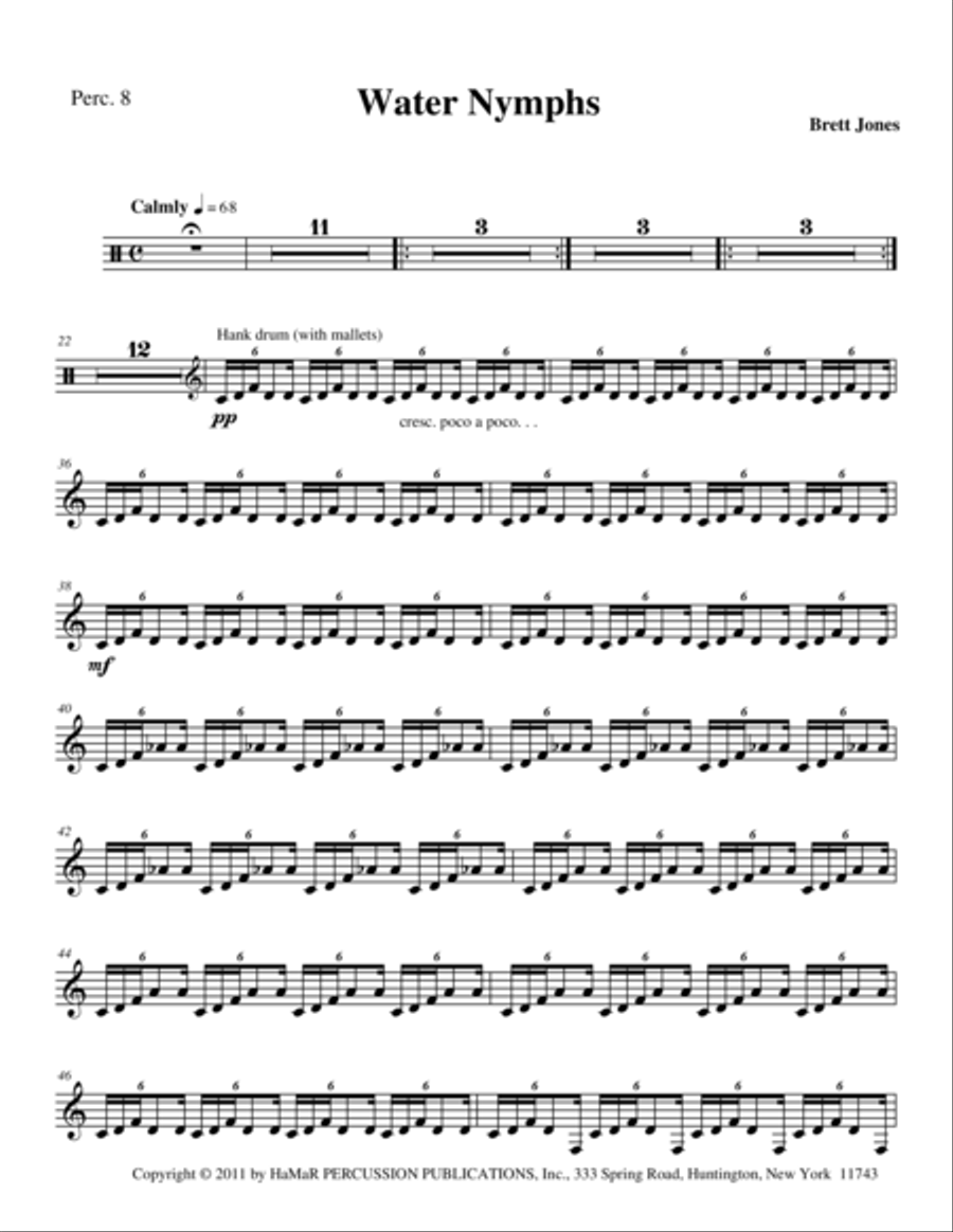Water Nymphs Percussion Ensemble scores gallery preview page 1