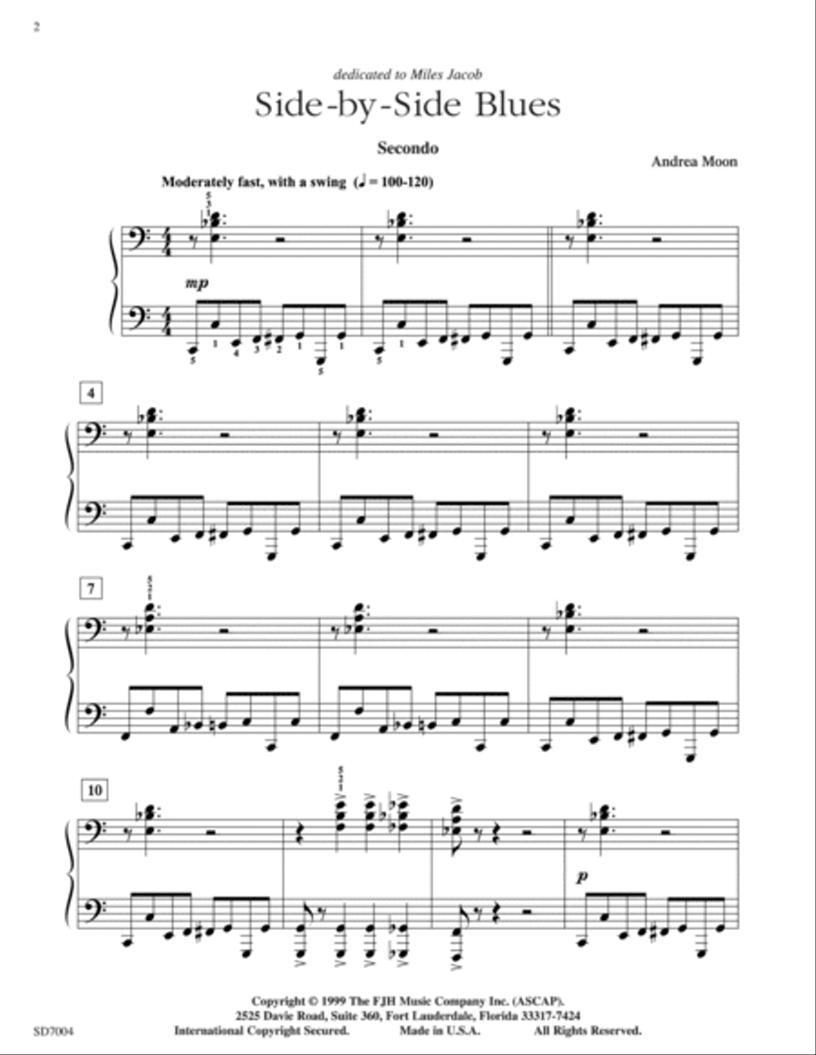 Side-by-Side Blues Side-by-Side Blues Piano Solo scores gallery preview page 2
