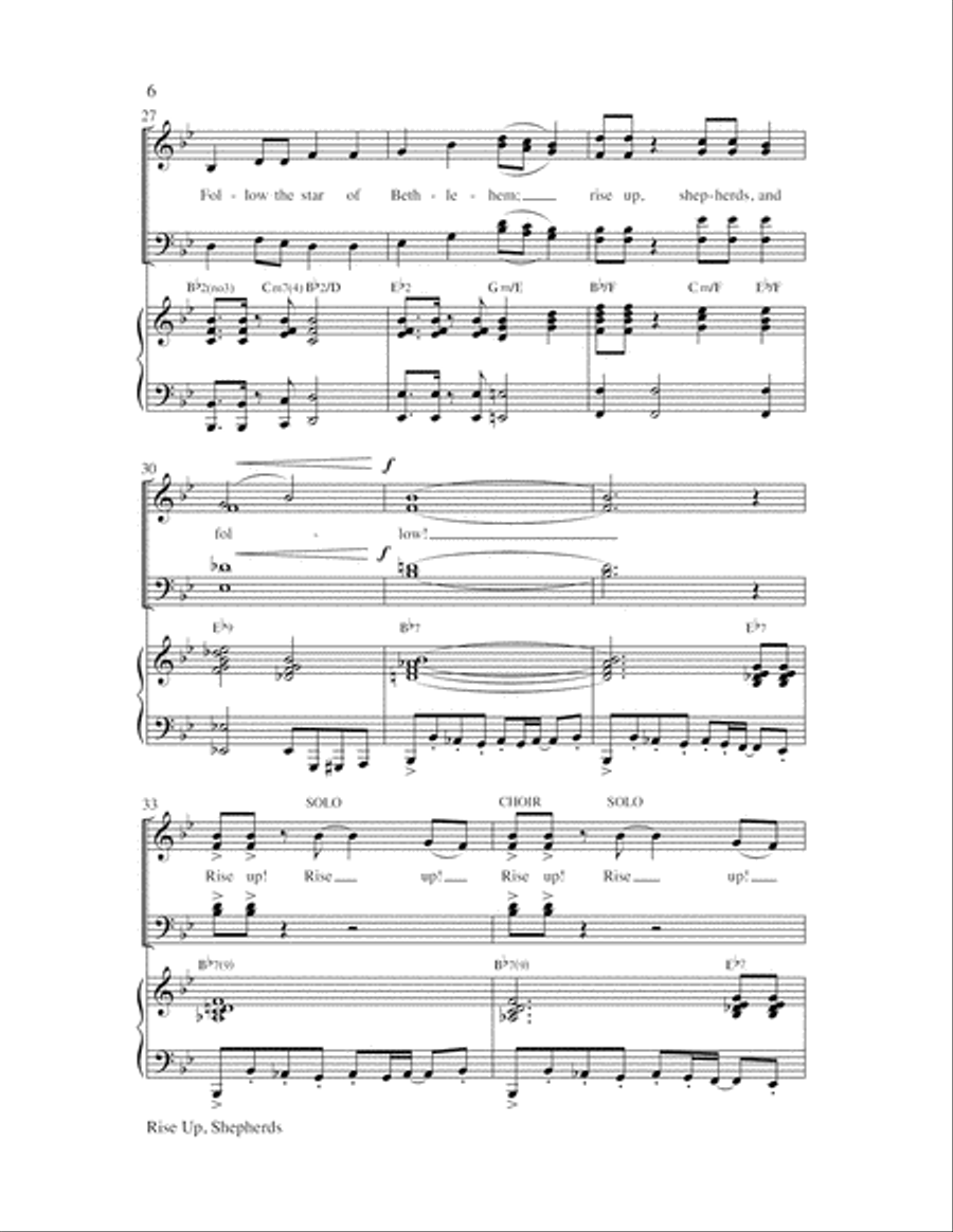 Rise Up, Shepherds Choir scores gallery preview page 6