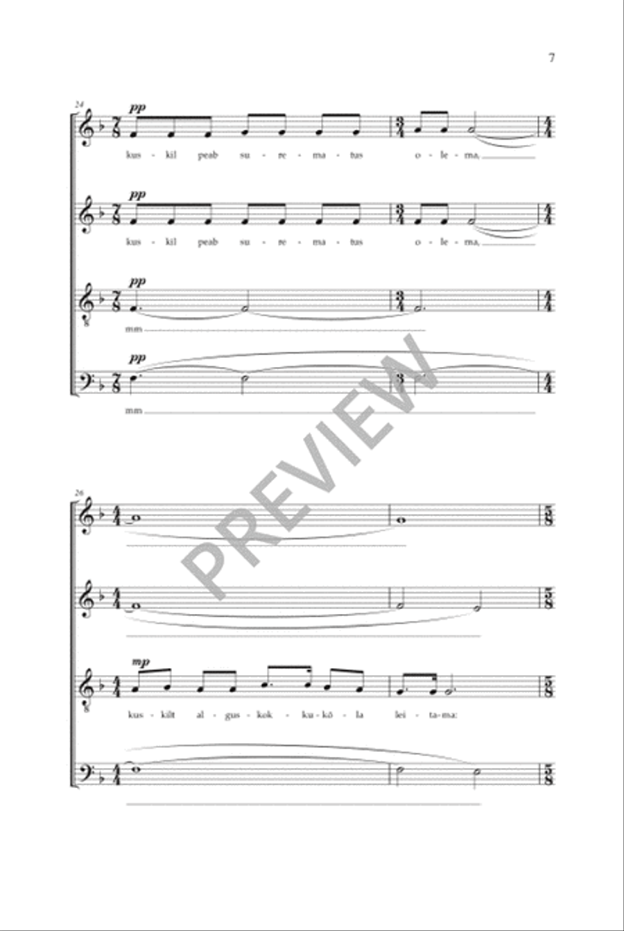 Muusika (SATB) 4-Part scores gallery preview page 8