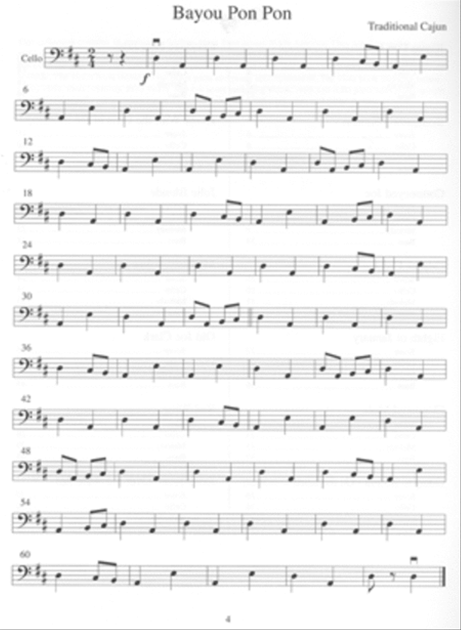 American Fiddle Tunes for Solo & Ensemble - Cello Bass String Duet scores gallery preview page 5