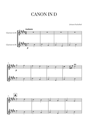 Johann Pachelbel - Canon in D (for Clarinet Duet)