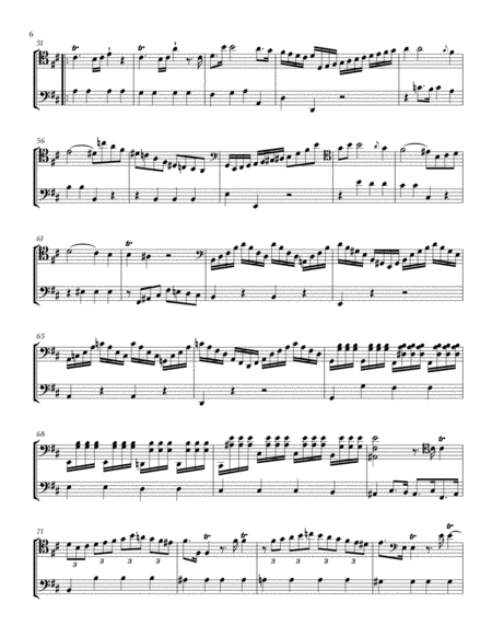C.P.E. Bach - Gamba Sonata in D major (transcribed for cello duet)