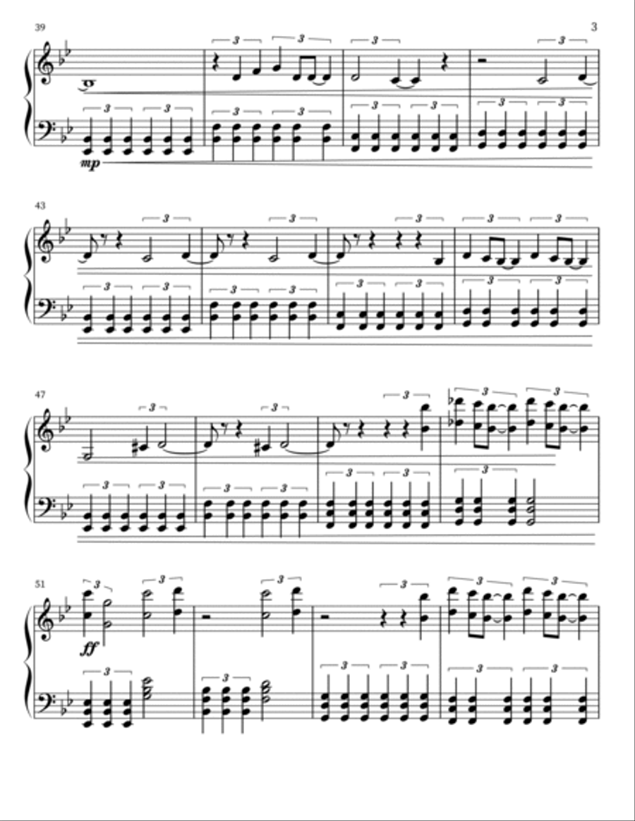 Beautiful Things Piano Solo scores gallery preview page 3