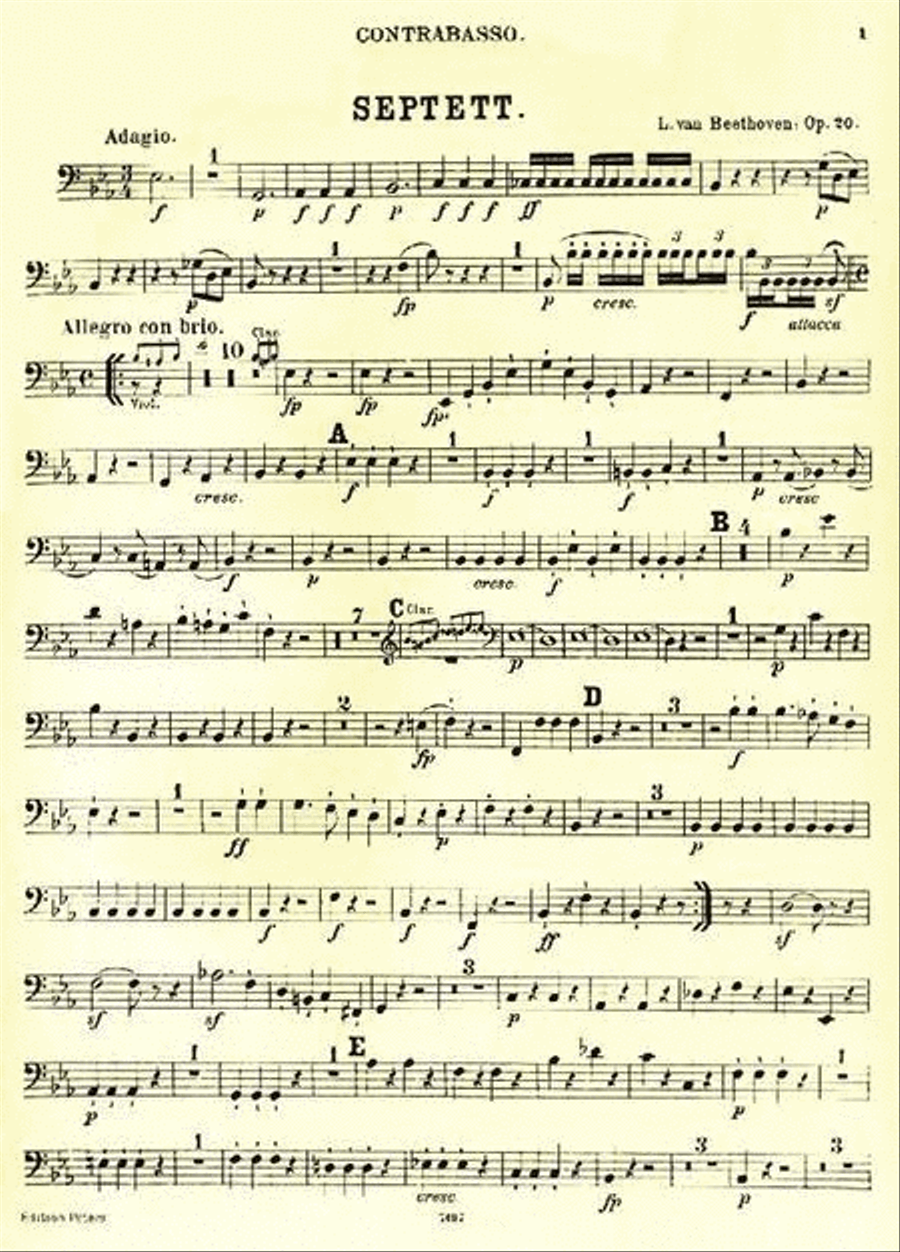 Septet in E flat Op. 20 Orchestra scores gallery preview page 5