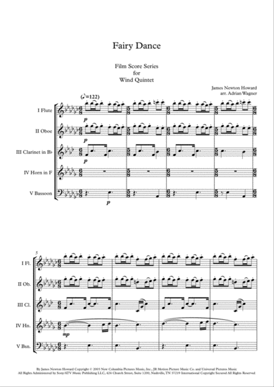 Peter Pan Woodwind Quintet scores gallery preview page 3