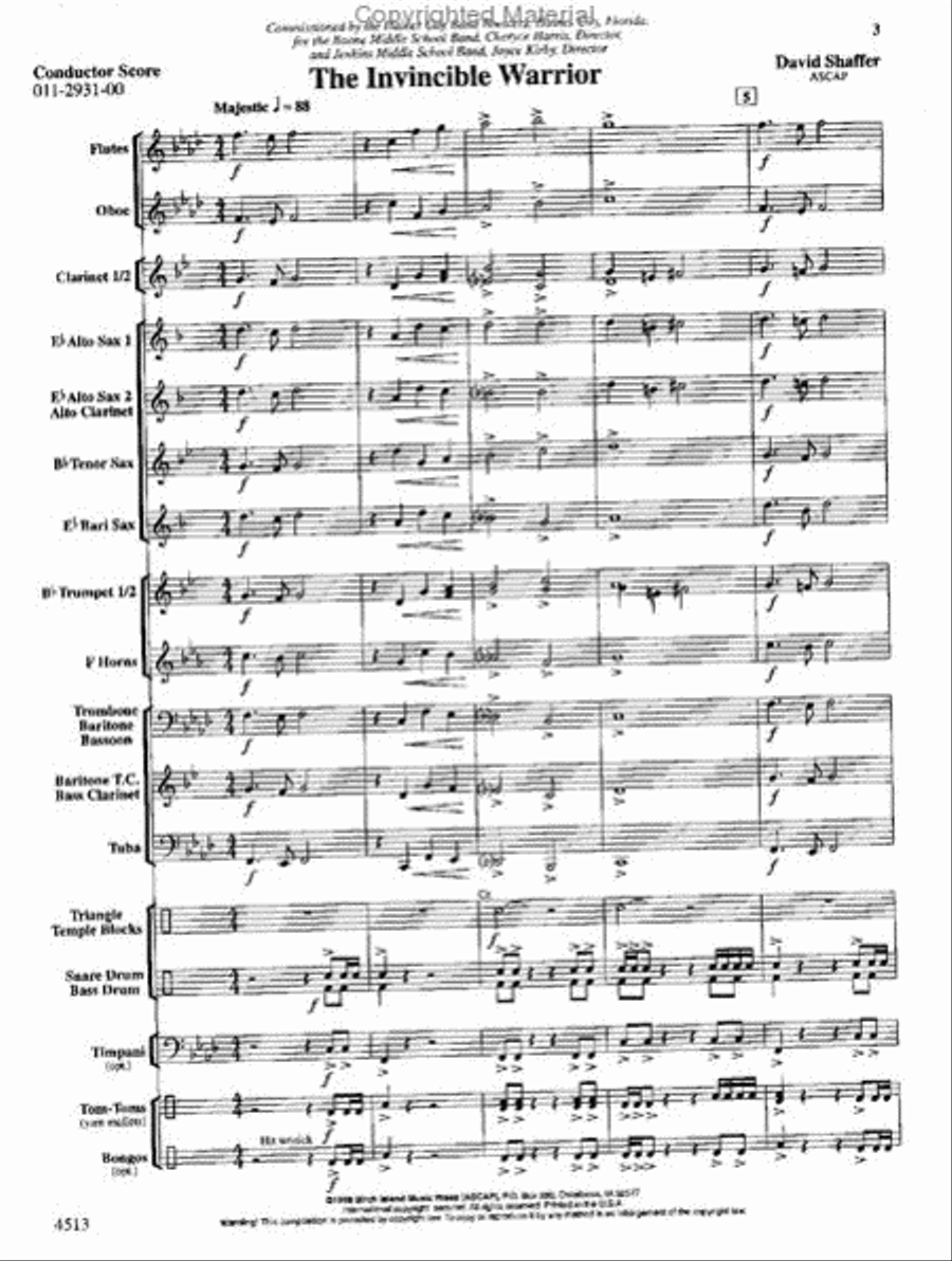 The Invincible Warrior Concert Band scores gallery preview page 2
