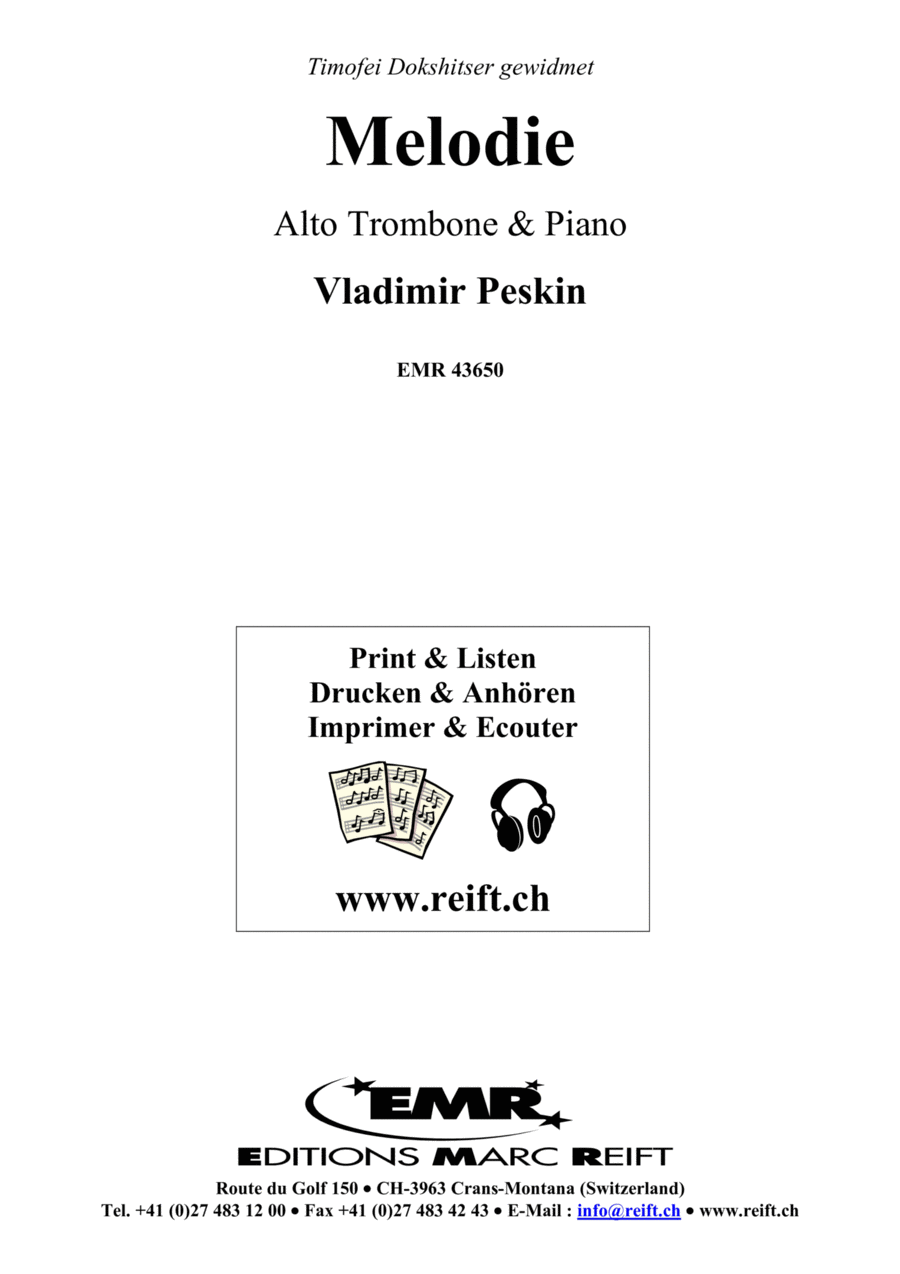 Melodie Melodie Piano Accompaniment scores gallery preview page 1