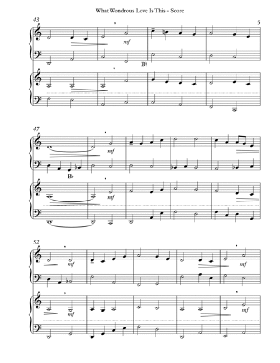 What Wondrous Love Is This, Harp Duet, Score & Parts Celtic Harp scores gallery preview page 5