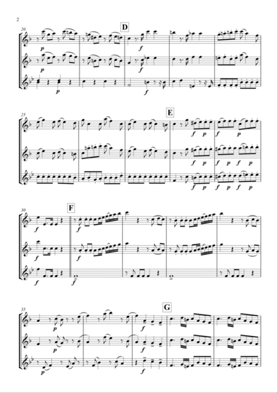 Divertimento in F - allegro spiritoso Woodwind Ensemble scores gallery preview page 3