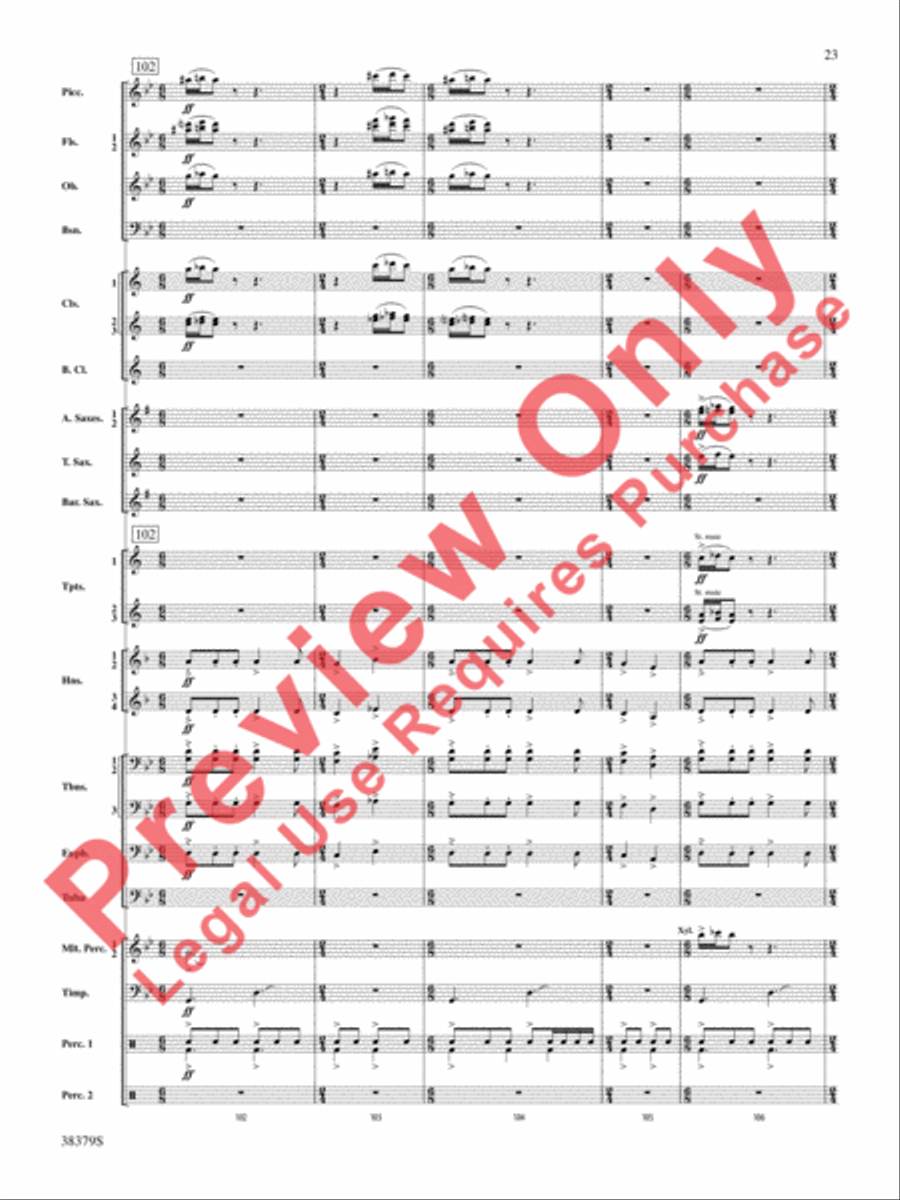 Vision Quest Concert Band scores gallery preview page 24