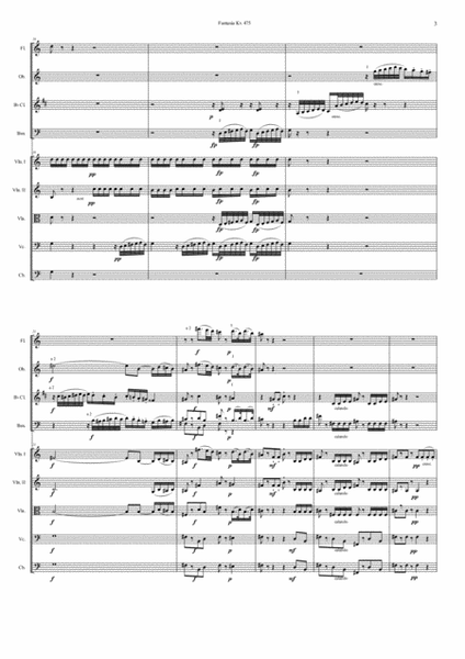 Mozart Fantasia kv. 475 for Orchestra image number null
