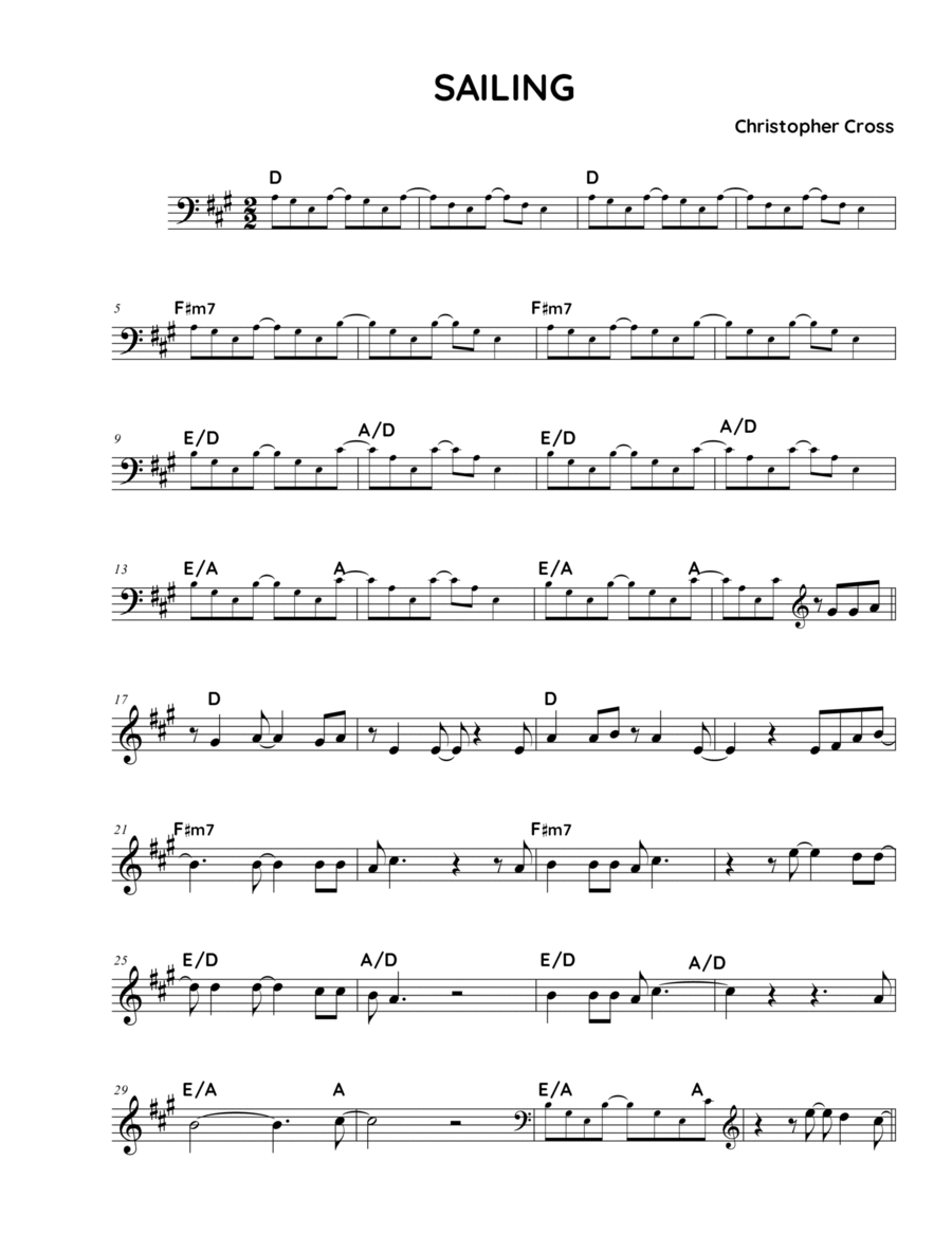 Sailing Piano scores gallery preview page 1