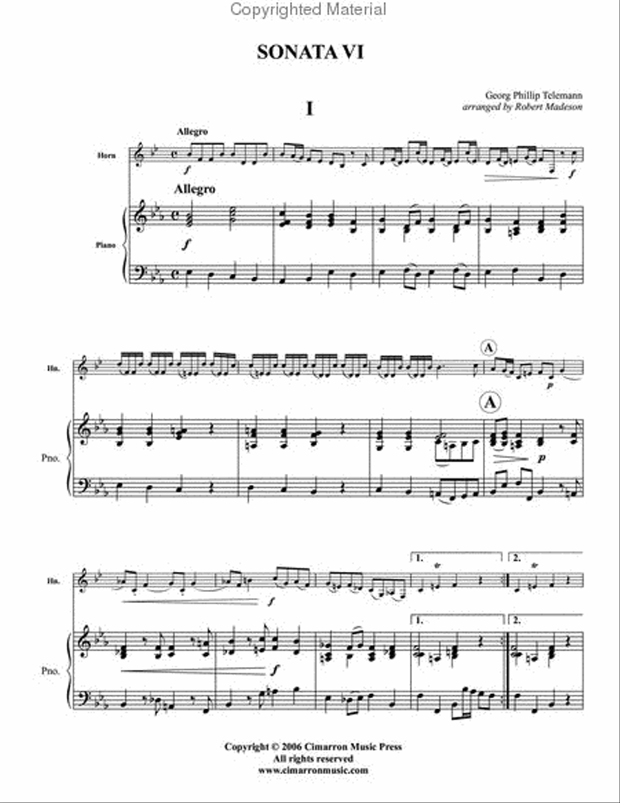 Sonata VI Sonata VI Piano Accompaniment scores gallery preview page 2