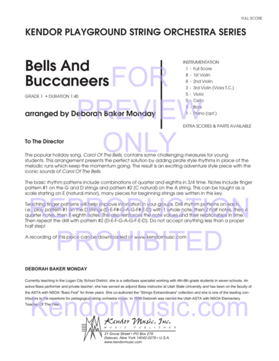 Bells And Buccaneers (Full Score)