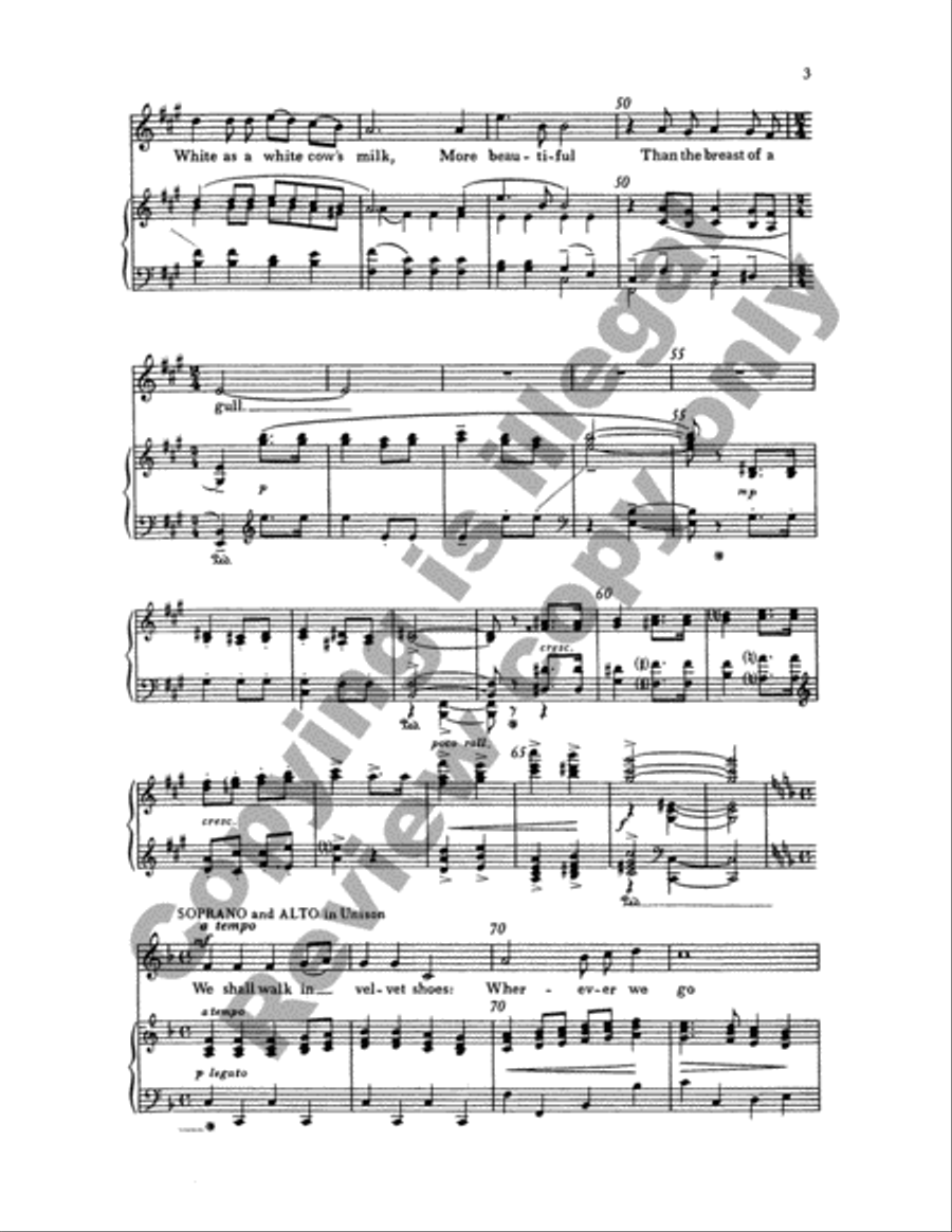 Velvet Shoes (Choral Score) SA scores gallery preview page 4