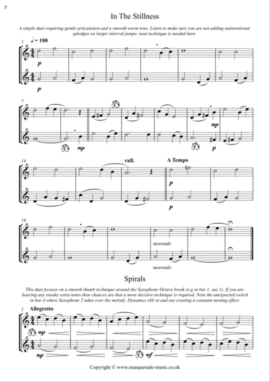 Classical sales saxophone duets