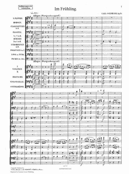 Im Fruhling. Ouverture fur Orchester, Op. 36