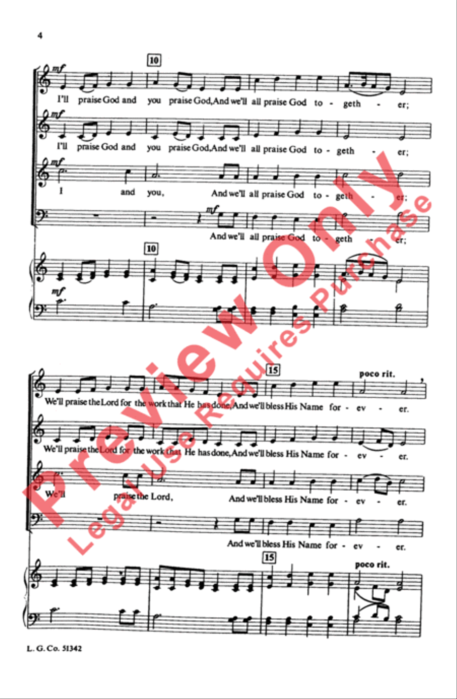 Come and Taste 4-Part scores gallery preview page 3
