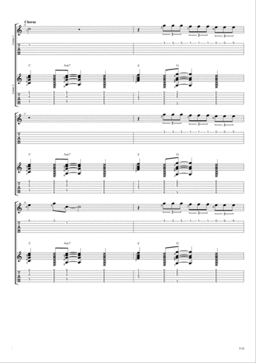 Thinking Out Loud Thinking Out Loud Electric Guitar scores gallery preview page 5