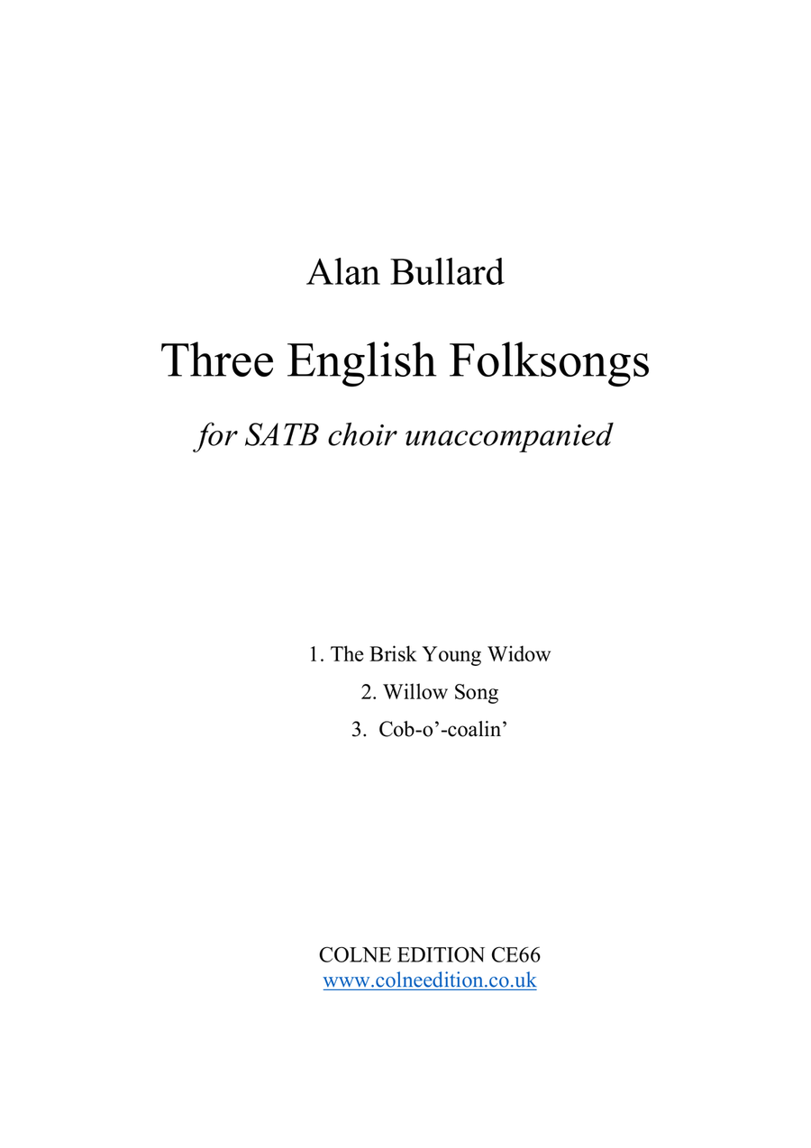 Three English Folksongs, arranged for SATB unaccompanied 4-Part scores gallery preview page 1