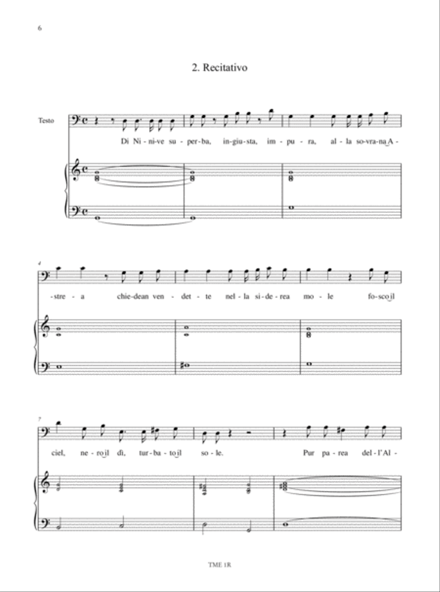 Giona. Oratorio for 5 Voices (SSATB), Strings and Continuo (Modena 1689). Critical Edition SSATB scores gallery preview page 4