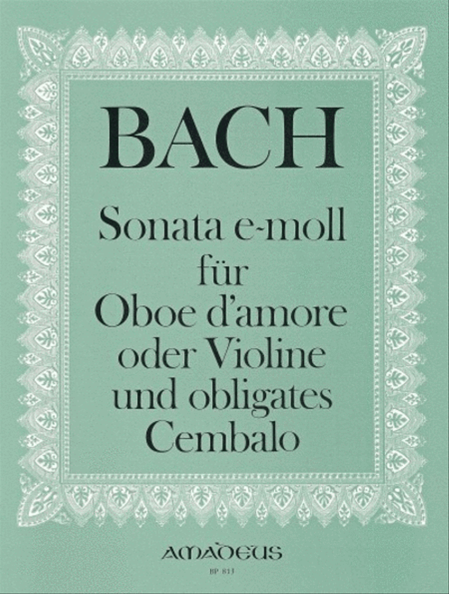 Sonata in E minor nach BWV 528 Oboe scores gallery preview page 1