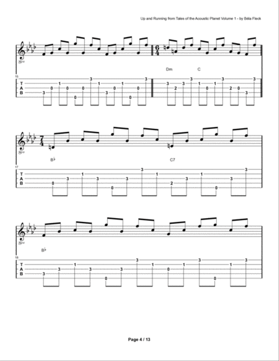 Up And Running Banjo scores gallery preview page 4