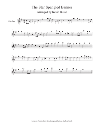 The Star Spangled Banner - Alto Sax