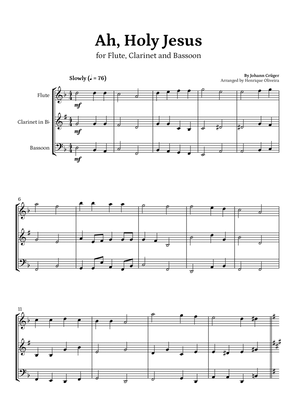 Ah, Holy Jesus (Flute, Clarinet and Bassoon) - Easter Hymn