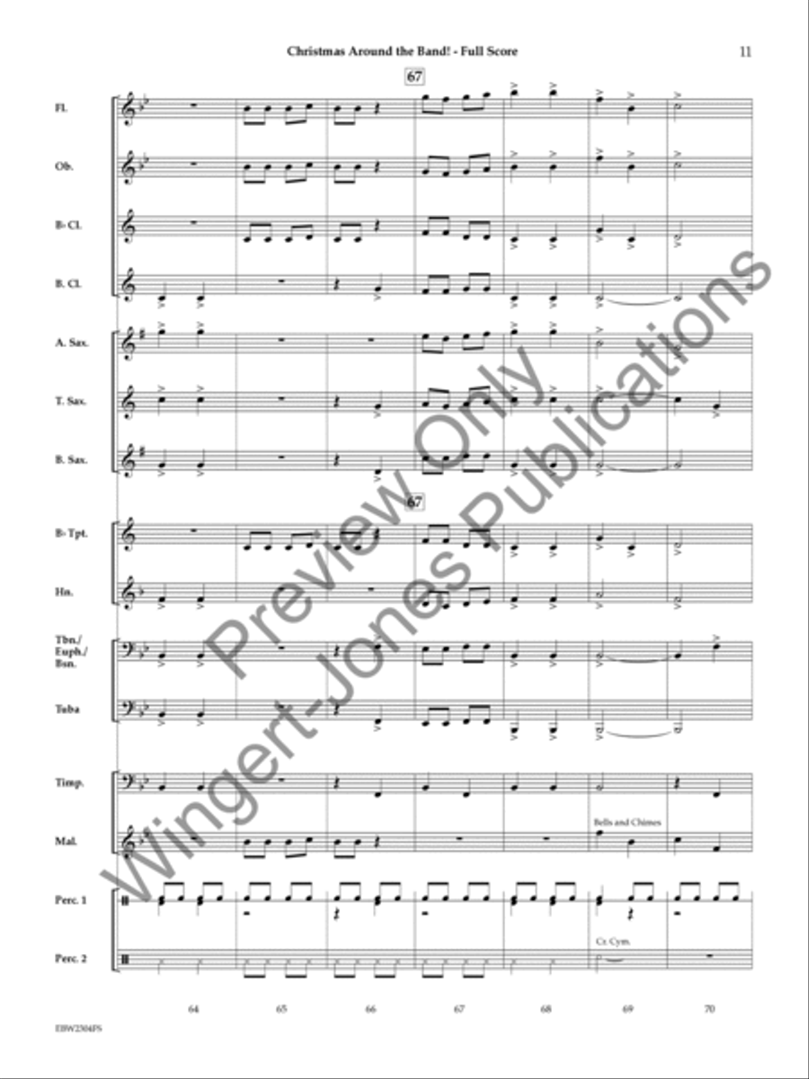 Christmas Around the Band! Concert Band scores gallery preview page 12