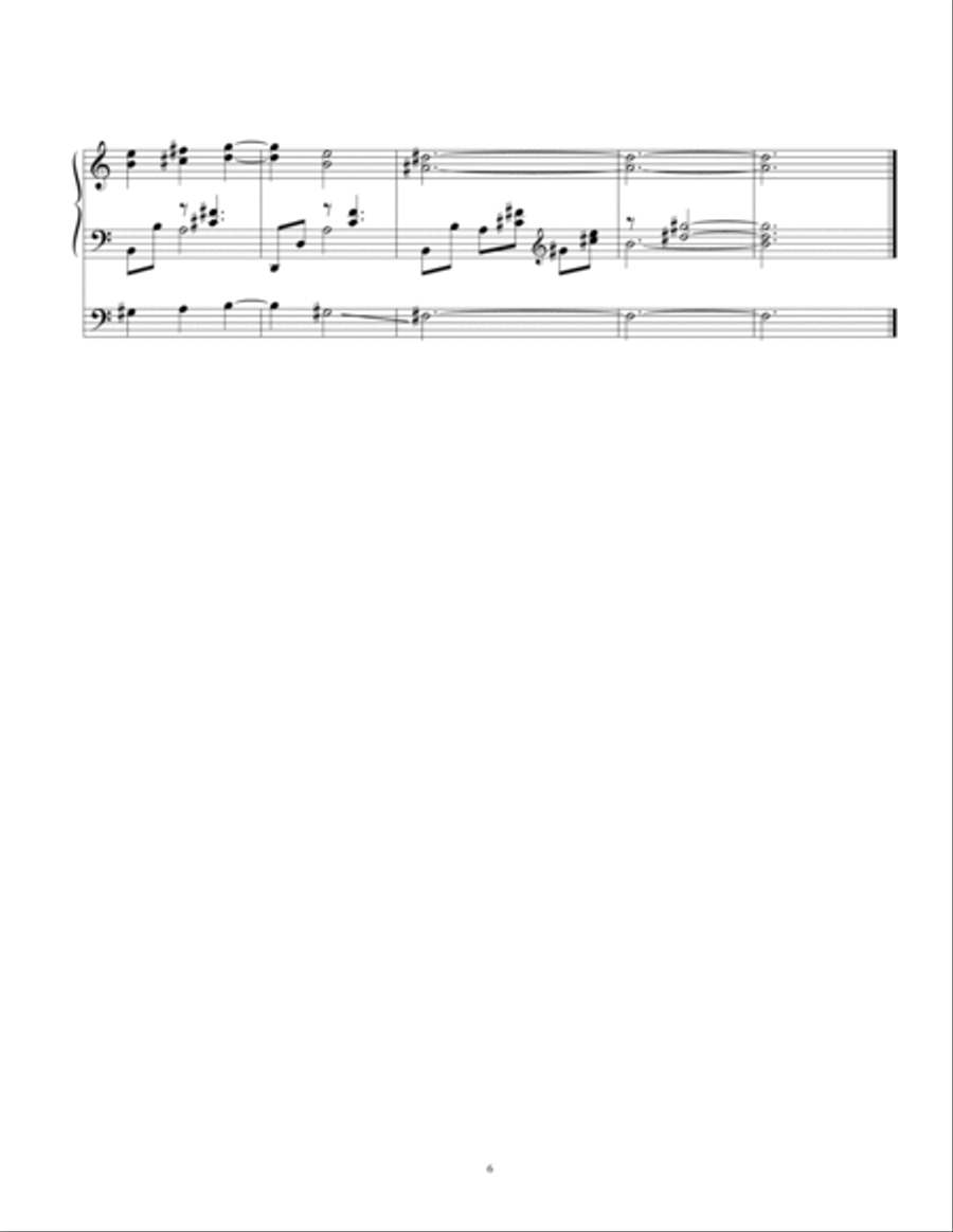 3 Songs for 4 Composers Organ Solo scores gallery preview page 6