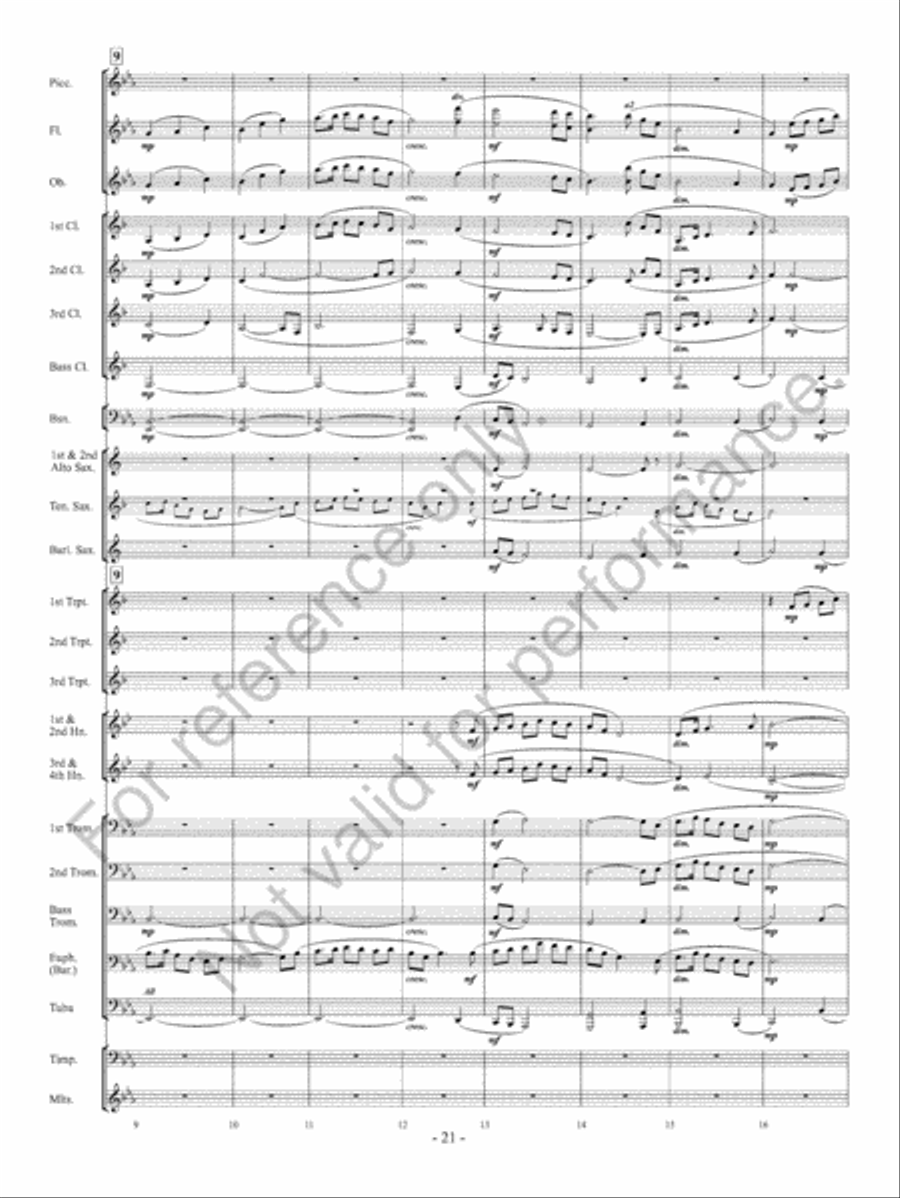 Yorkshire Folk Song Suite Concert Band scores gallery preview page 22