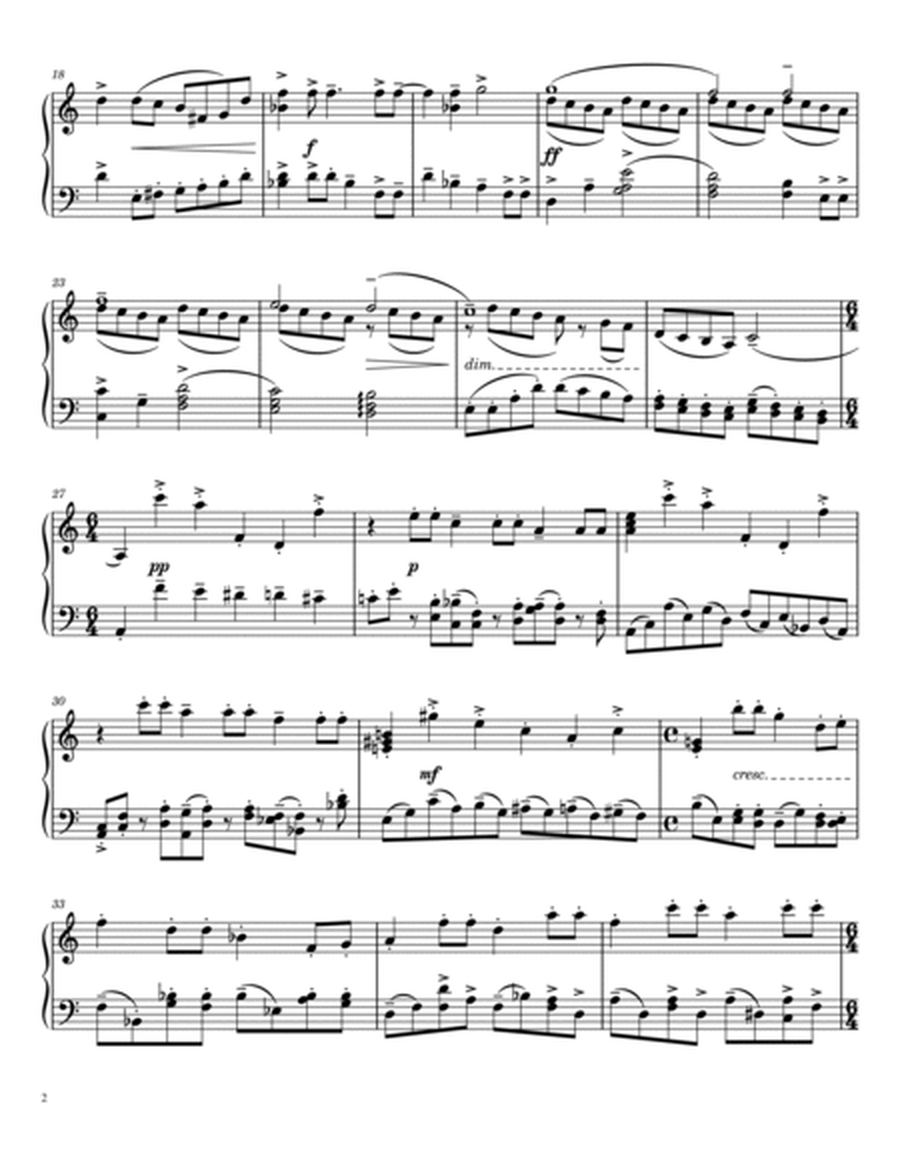 Serge Rachmaninoff 13 Prelude Op. 32 No. 8 (piano easy/intermediate arrrangment) image number null