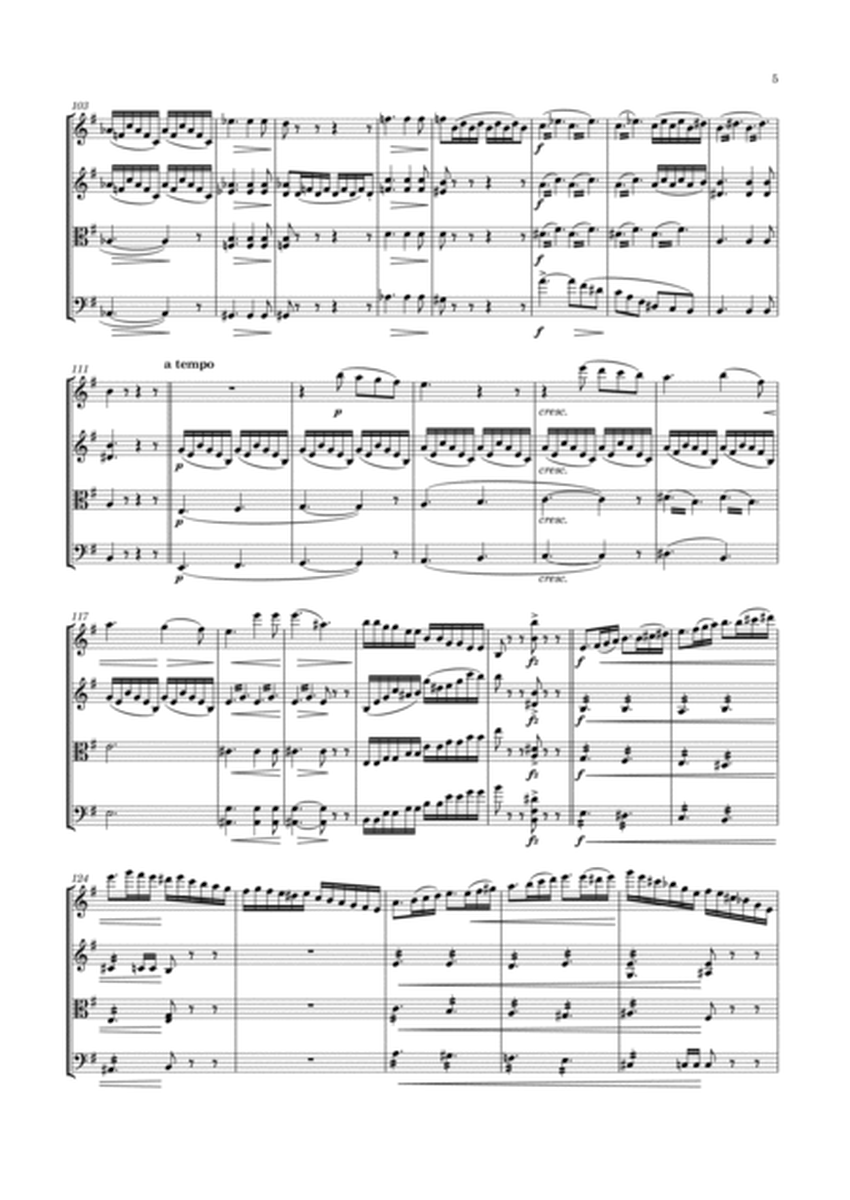 Zitterbart - String Quartet No.14 in E minor, "Am Rhein" image number null
