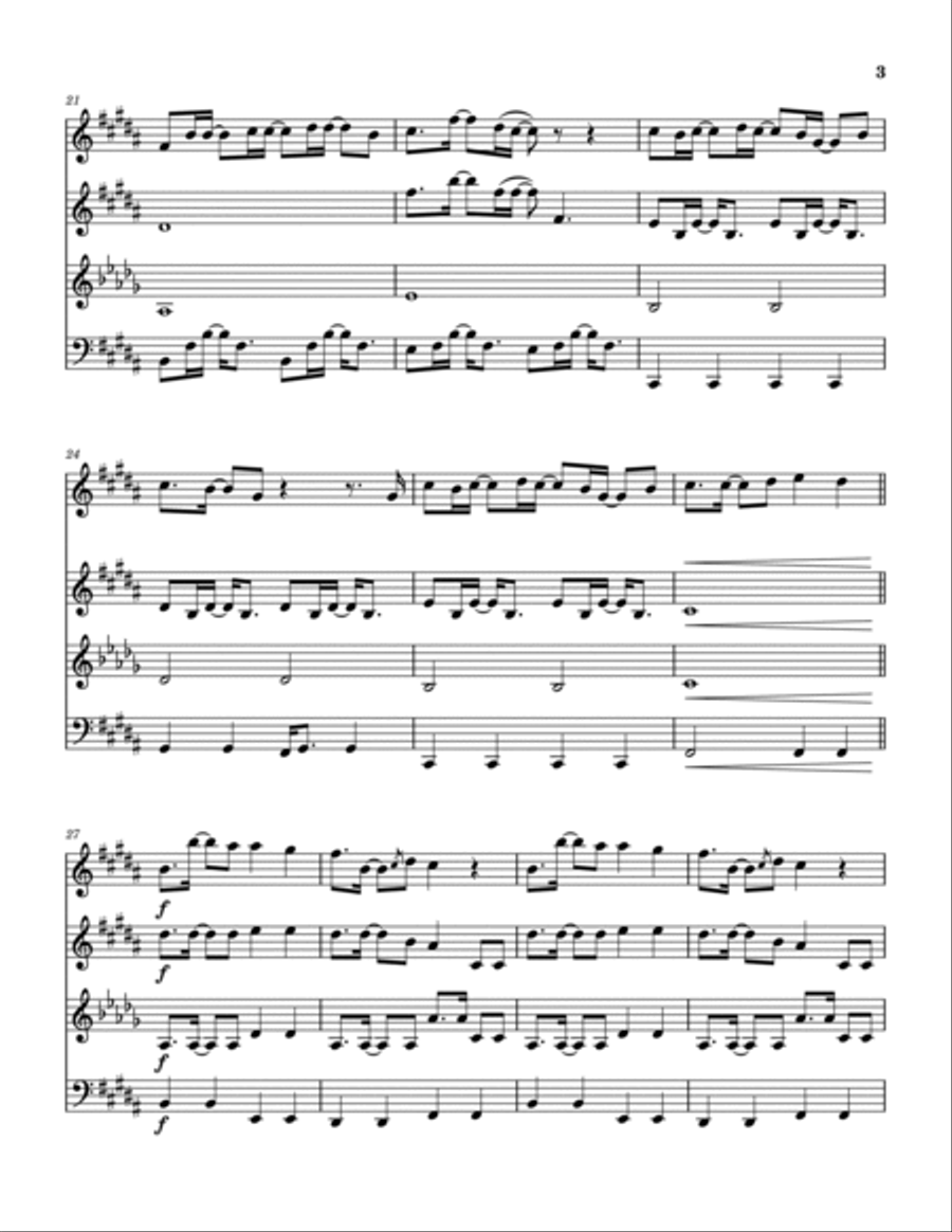 Even When I'm Not Woodwind Quartet scores gallery preview page 4