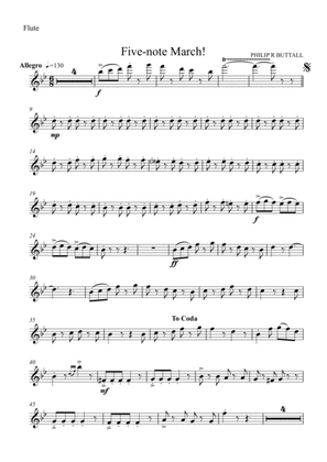 Five-note March! (Wind Quintet) - Set of Parts [x5]