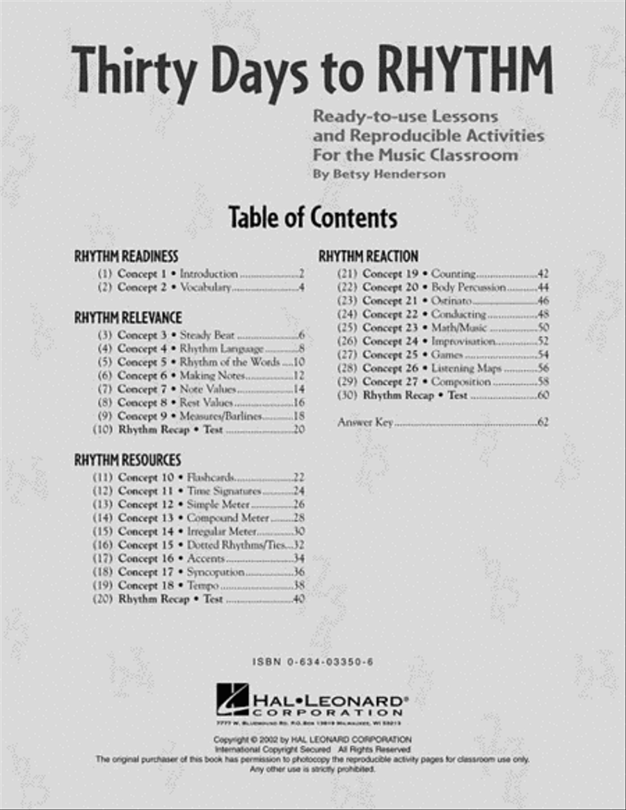 Thirty Days to Rhythm School and Community scores gallery preview page 2
