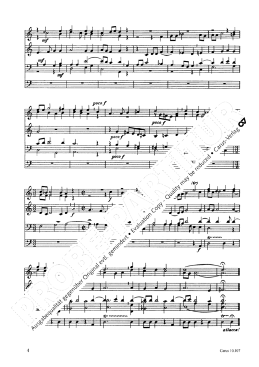 Ist Gott fur mich 4-Part scores gallery preview page 5