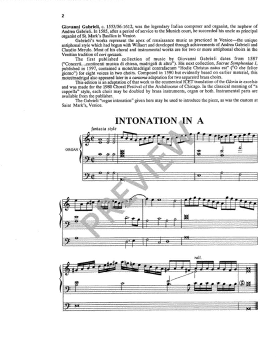 Gloria in Excelsis 4-Part scores gallery preview page 3